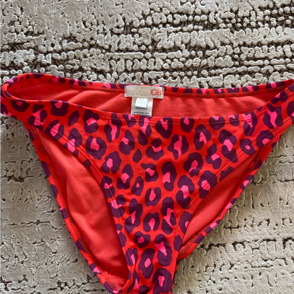 Gianni Bini Red and Pink Bikini Bottom